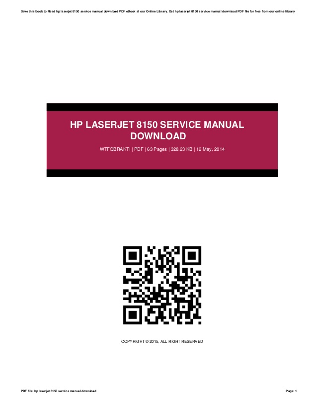 Hp 8150 Service Manual Download